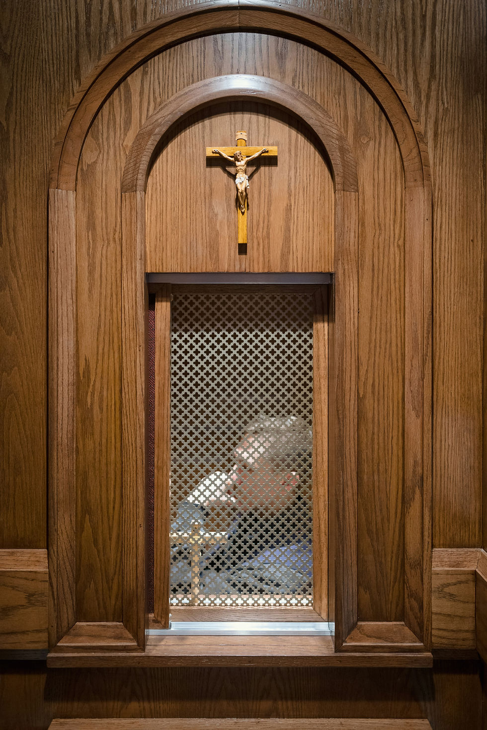 Confessional room in a Catholic church